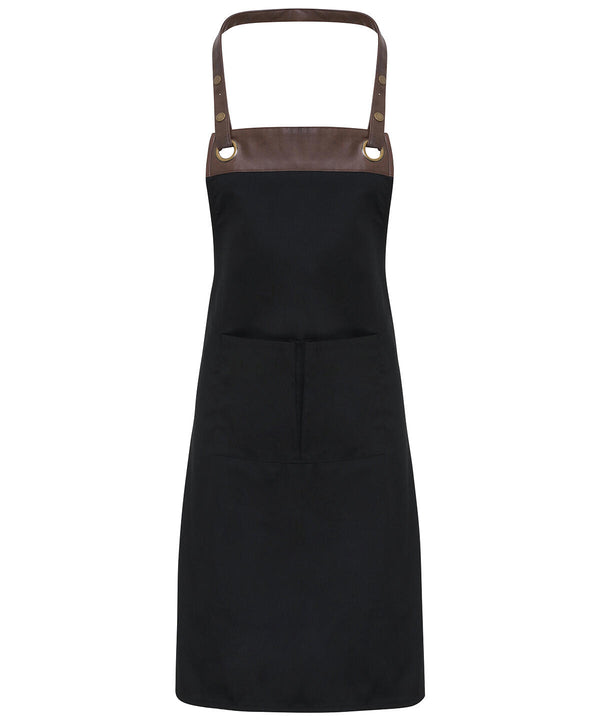 Premier PR123 - Espresso Bib Apron — Black