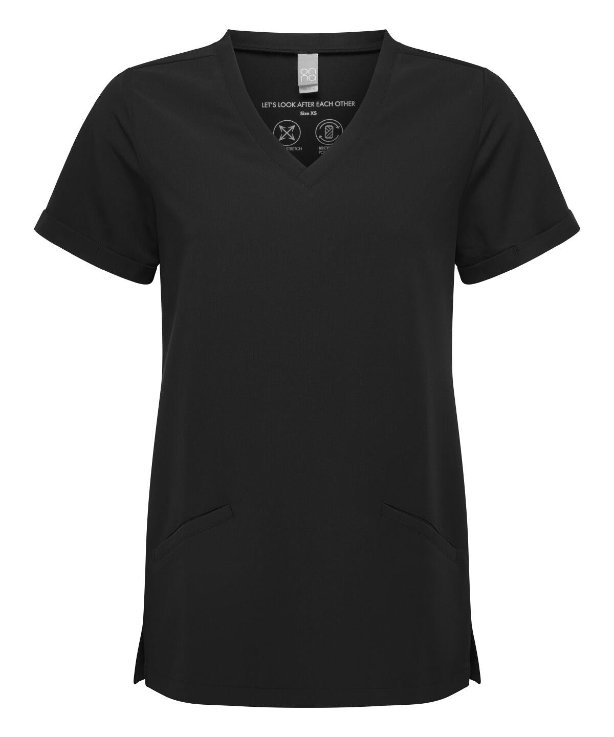 Premier NN310 -Ladies Invincible Onna-stretch tunic — Black