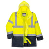Portwest S768 - Hi-Vis 5-in-1 Contrast Executive Parka Jacket — Yellow / Navy
