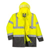 Portwest S768 - Hi-Vis 5-in-1 Contrast Executive Parka Jacket — Yellow / Grey