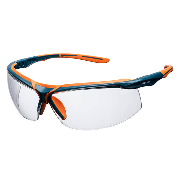 Portwest PS13 - Mega KN Safety Glasses — Clear Lens