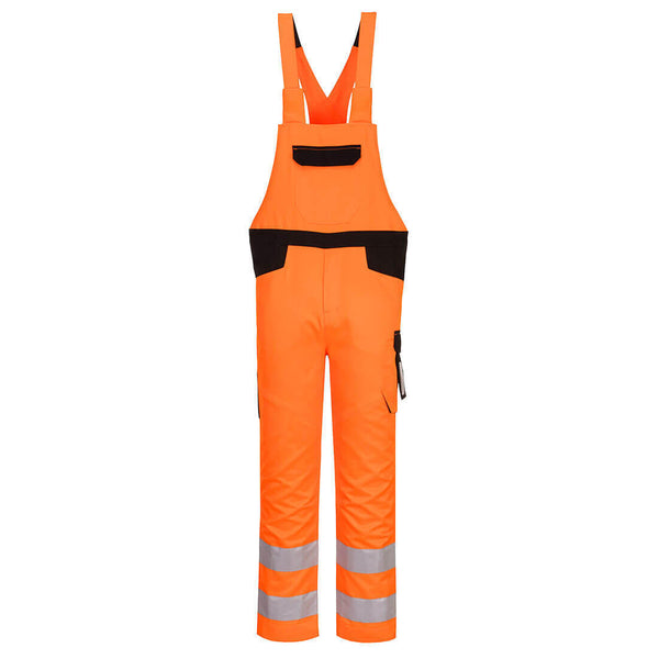 Portwest PW244 - Hi-Vis Bib and Brace — Orange / Black