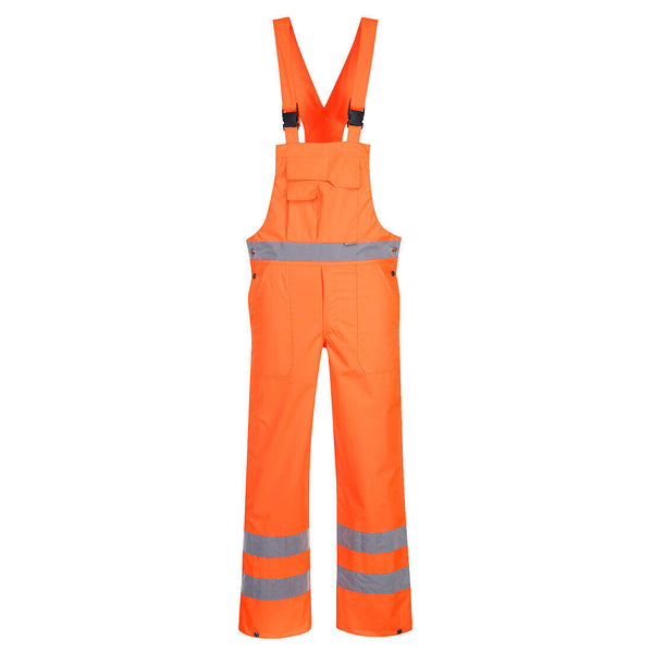 Portwest S388 - Hi-Vis Breathable Rain Bib and Brace — Orange