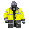 Portwest S466 - Hi-Vis Contrast Winter Parka Jacket — Yellow / Grey