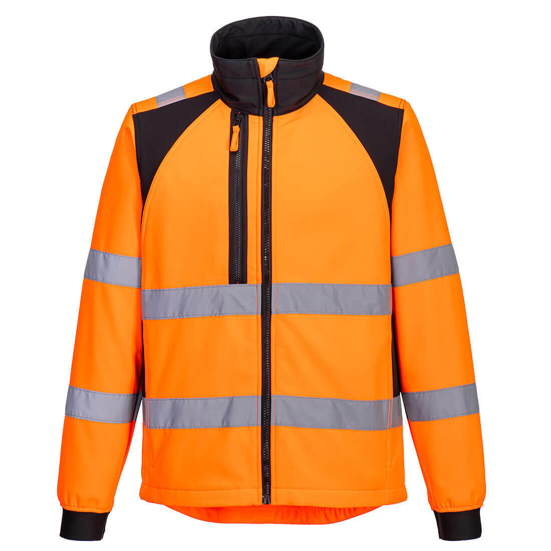 Portwest CD875 - Hi-Vis Eco Softshell Jacket — Orange / Black