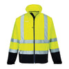 Portwest S425 - Hi-Vis Contrast 3 Layer Softshell — Yellow / Navy