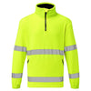 Portwest F302 - Hi-Vis 1/2 Zip Fleece Jacket — Yellow