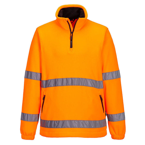 Portwest F302 - Hi-Vis 1/2 Zip Fleece Jacket — Orange