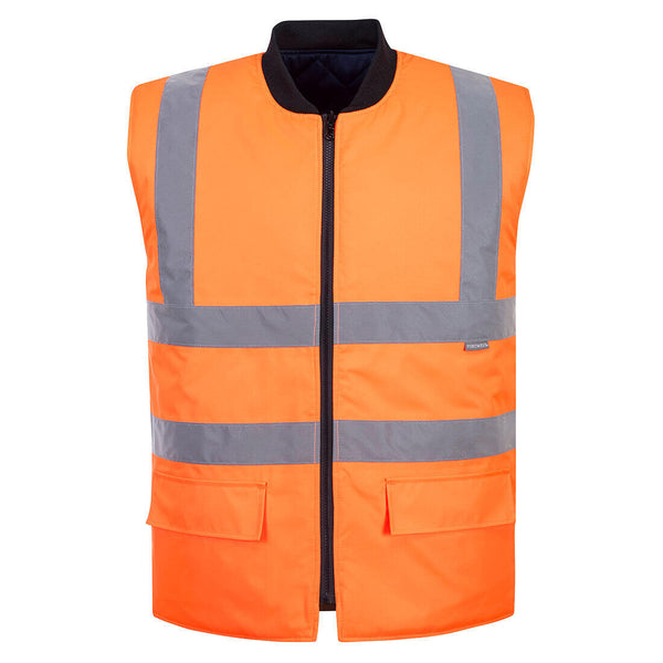 Portwest S469 - Hi-Vis Reversible Bodywarmer — Orange