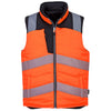 Portwest PW374 - Hi-Vis Reversible Bodywarmer — Orange / Black