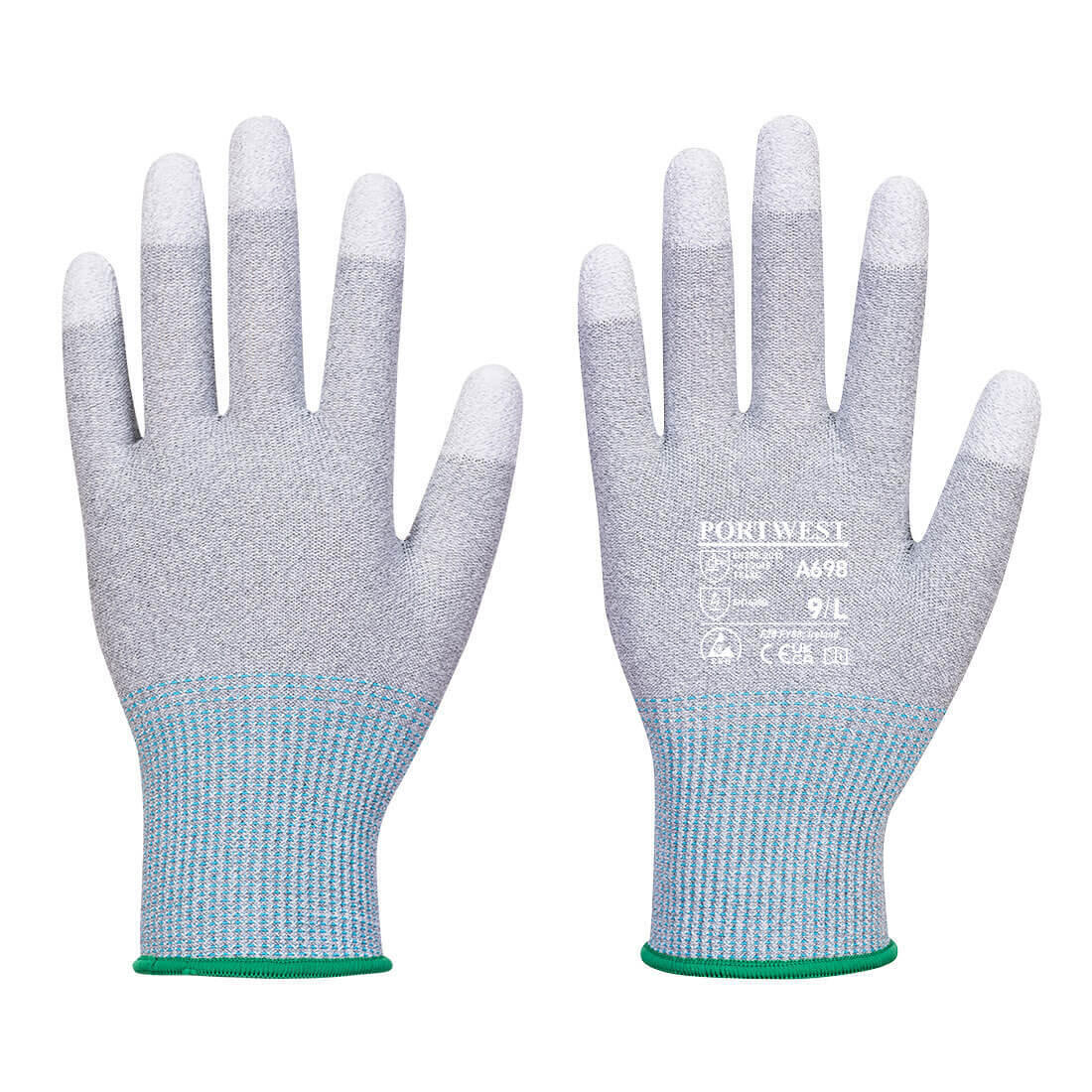 Portwest A698 - MR13 ESD PU Fingertip Glove (Pk12)