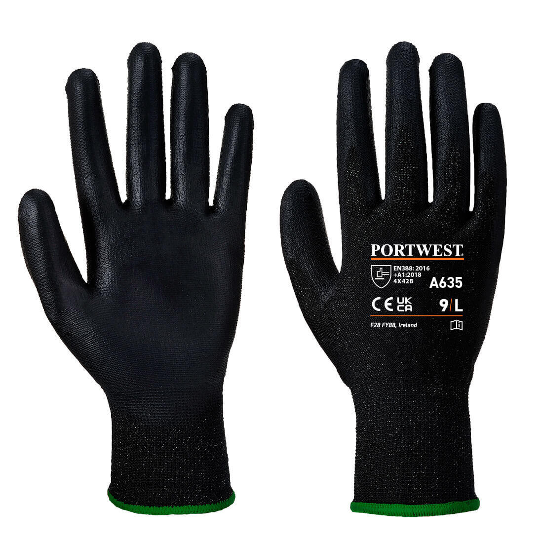 Portwest A635 - Economy Cut Glove — Black