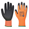 Portwest A625 - Vis-Tex Cut Resistant Glove - PU — Orange / Black