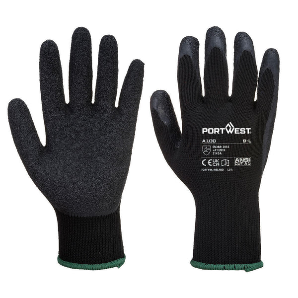 Portwest A100 - Grip Glove Latex — Black