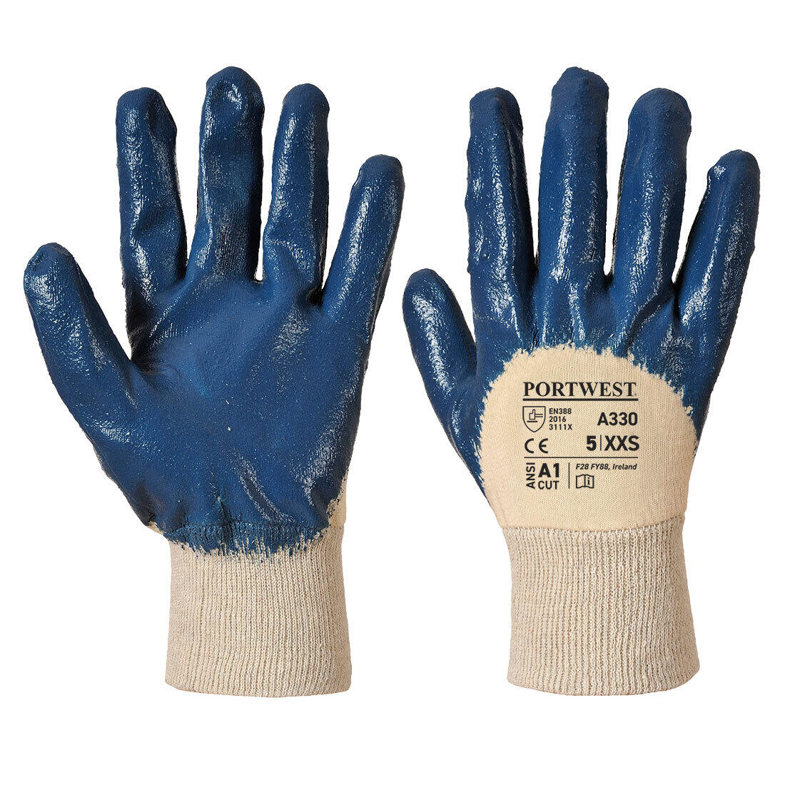 Portwest A330 - Nitrile Light Knitwrist — Navy