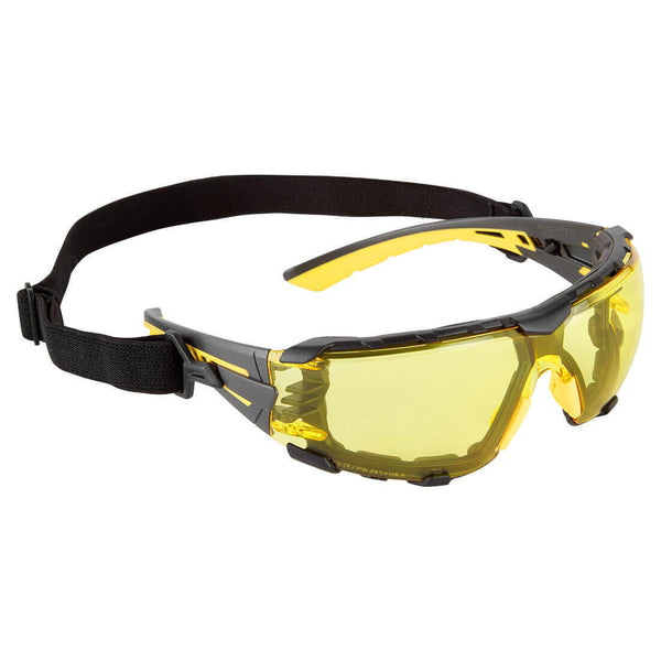 Portwest PS28 - Tech Look Pro KN Safety Glasses — Amber