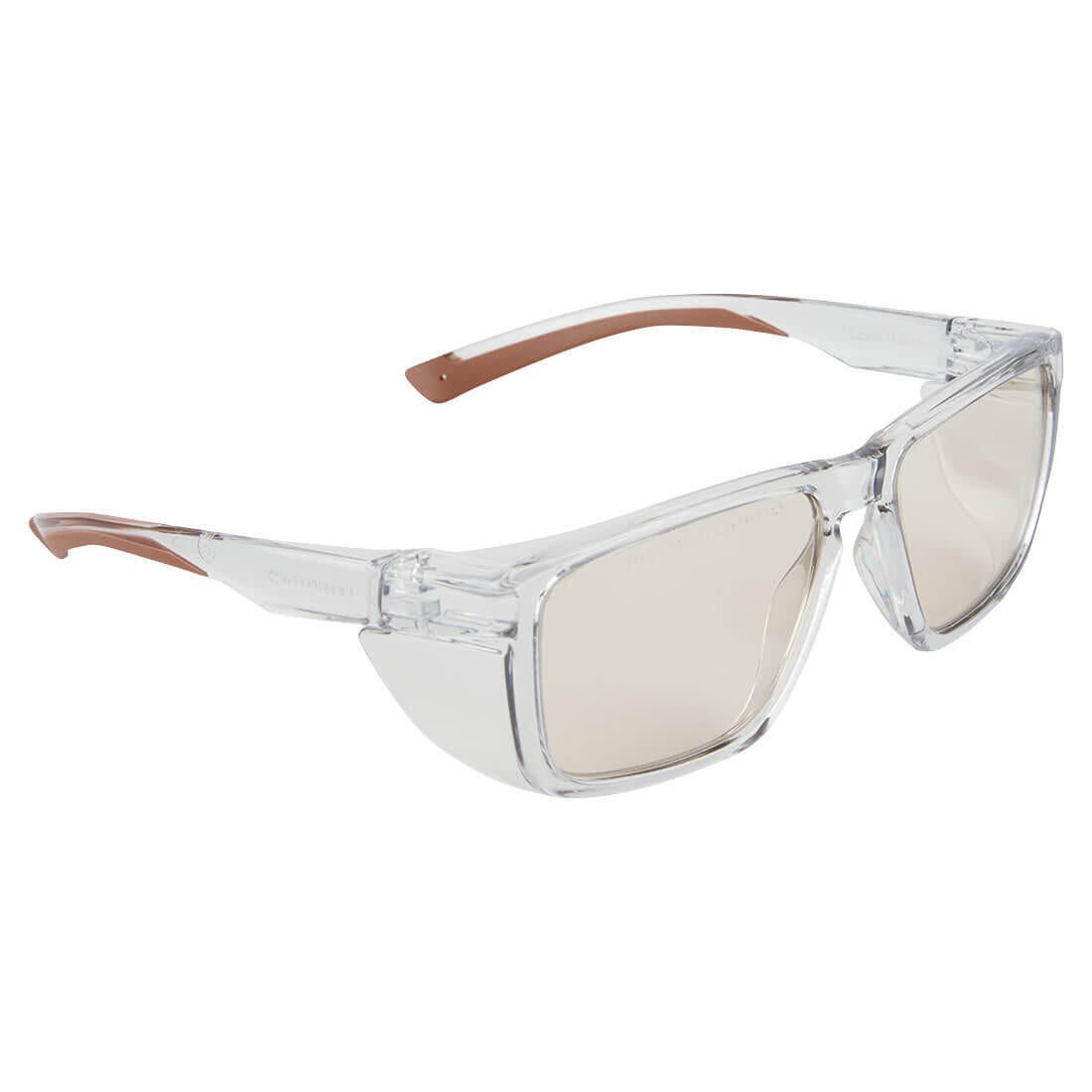 Portwest PS26 - Side Shields Safety Glasses — Brown