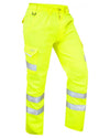LEO CT01 Bideford - Hi-Vis Ecoviz Polycotton Cargo Trousers — Yellow