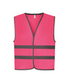 YOKO YK102 - Hi-vis reflective border Childrens Vest — Fluo Pink