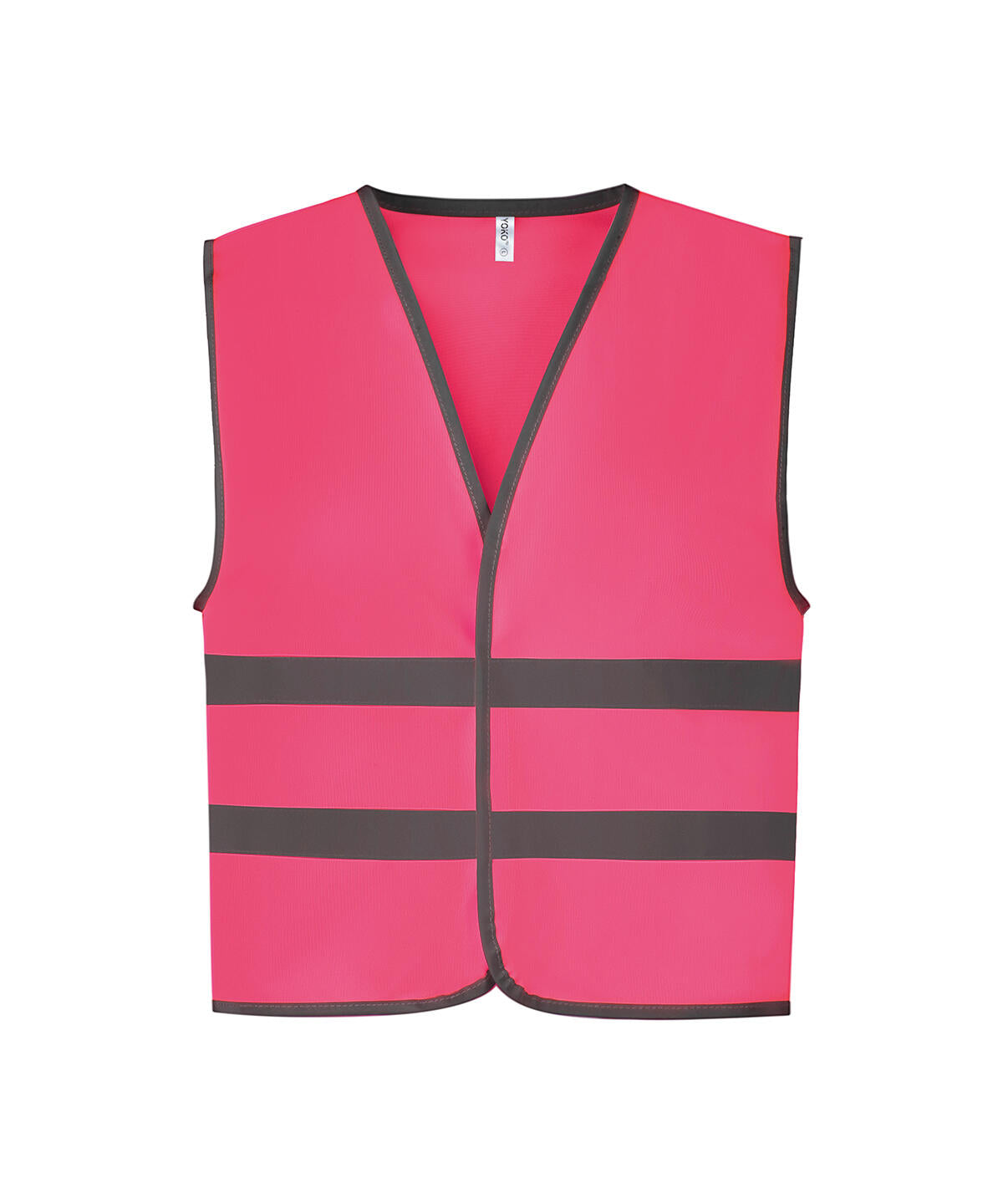 YOKO YK102 - Hi-vis reflective border Childrens Vest — Fluo Pink