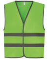 YOKO YK102 - Hi-vis reflective border Childrens Vest — Lime