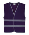 YOKO YK102 - Hi-vis reflective border Childrens Vest — Purple