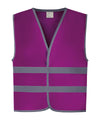 YOKO YK102 - Hi-vis reflective border Childrens Vest — Raspberry