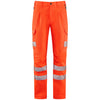 LEO CT05 Winford - Hi-Vis Ecoviz Polyester Stretch Cargo Trousers — Orange