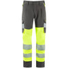 LEO CL05 Winswell - Hi-Vis Ecoviz Womens Lightweight Polyester Stretch Cargo — Yellow / Grey