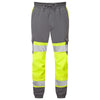 LEO JT01 Hawkridge - Hi-Vis Ecoviz High Performance 4X Stretch Trousers — Yellow / Grey