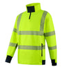 Future Garments SS104 - Hi-Vis 1/4 Zip Sweatshirt — Yellow / Navy