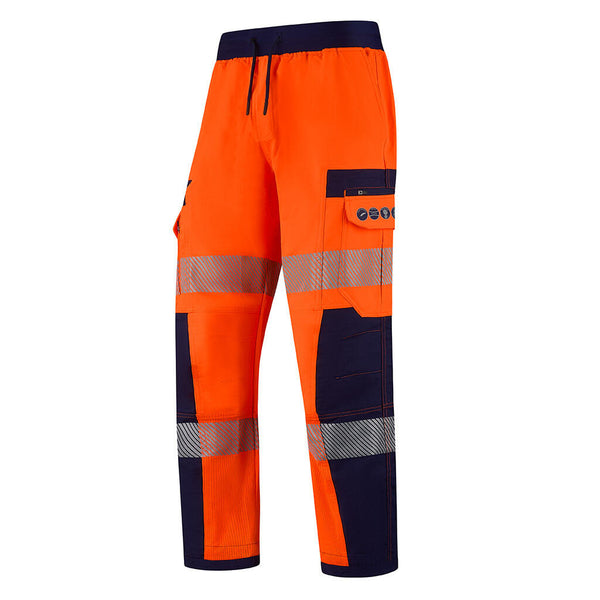 Future Garments TR776 - Hi-Vis Ballistic Stretch Trouser — Orange / Navy