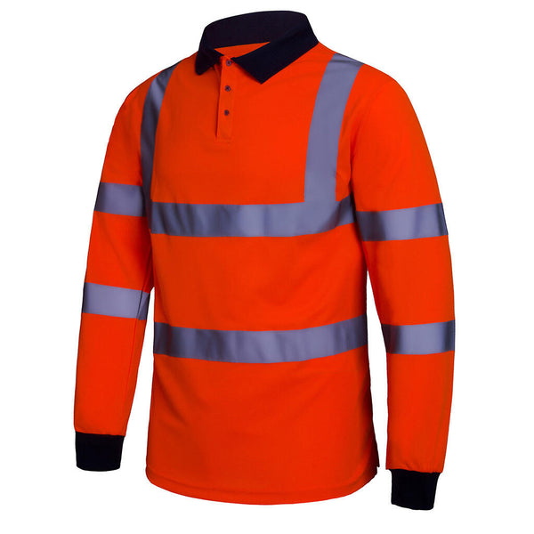 Future Garments PS010 - Hi-Vis Long Sleeved Polo — Orange
