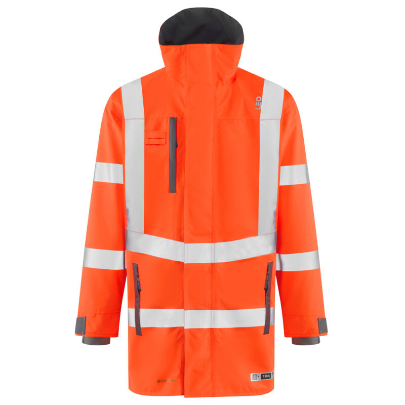 Leo A07 Eastleigh - EcoViz 10K Performance Breathable Anorak — Orange