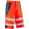Leo SH06 Kingsley - Hi-Vis EcoViz Performance+ Shorts — Orange / Navy