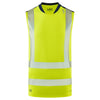 Leo V03 Bradwell - Hi-Vis EcoViz® Performance+ Sleeveless T-Shirt — Yellow