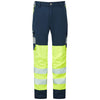 LEO CL05 Winswell - Hi-Vis Ecoviz Womens Lightweight Polyester Stretch Cargo — Yellow / Navy