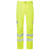 LEO CT05 Winford - Hi-Vis Ecoviz Polyester Stretch Cargo Trousers — Yellow