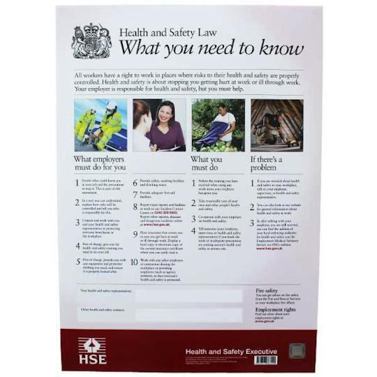Health and Safety Law Poster — A2