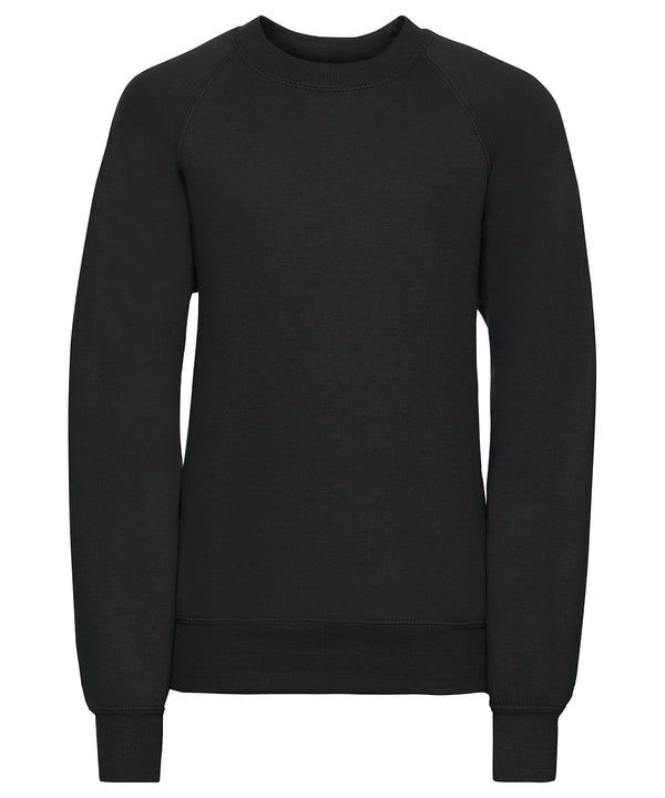 Russell 7620B Kids raglan sleeve sweatshirt — Black