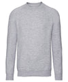 Russell 7620B Kids raglan sleeve sweatshirt — Light Oxford