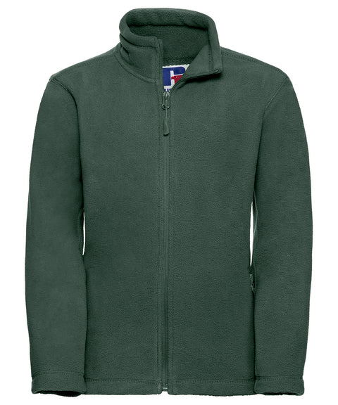 Russell 8700B Kids full-zip outdoor fleece — Bottle Green