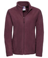 Russell 8700F Women's full-zip outdoor fleece — Burgundy