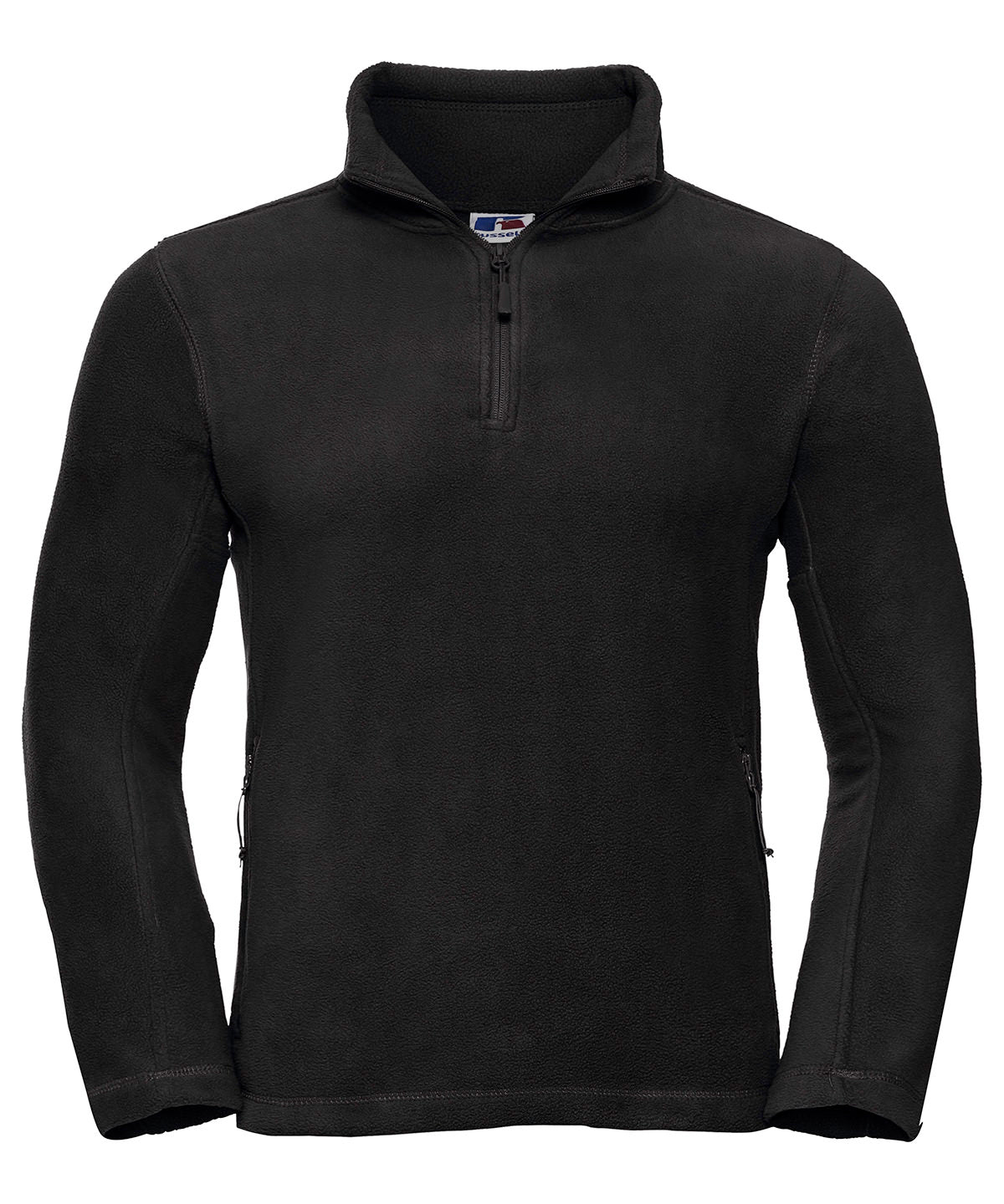 Russell 8740M ¼-zip outdoor fleece — Black