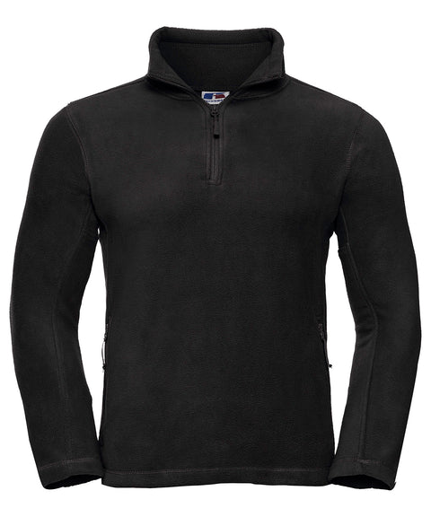Russell 8740M ¼-zip outdoor fleece — Black
