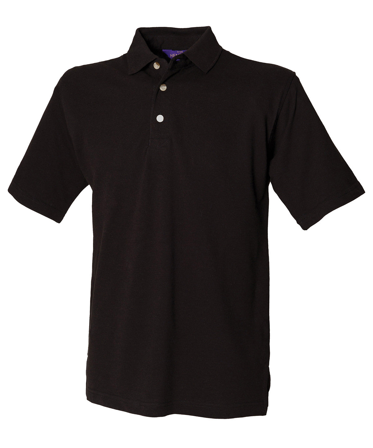 Henbury HB100 Classic cotton piqué polo with stand-up collar