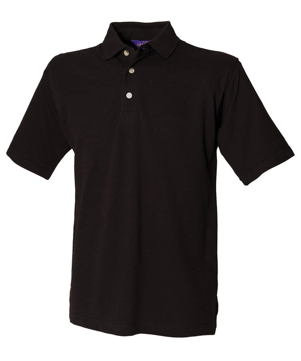 Henbury HB100 Classic cotton piqué polo with stand-up collar
