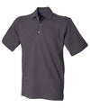 Henbury HB100 Classic cotton piqué polo with stand-up collar