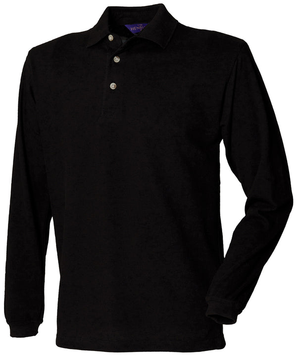 Henbury HB105 Long sleeve cotton polo shirt