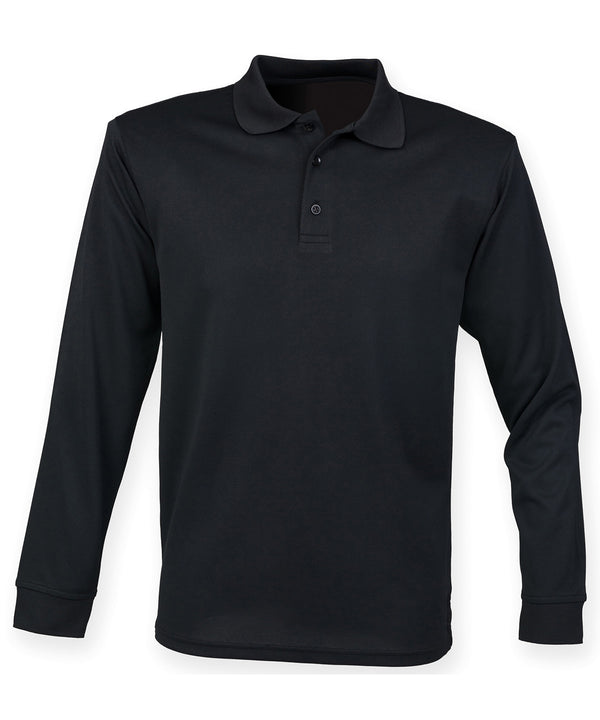 Henbury HB478 Long sleeve Coolplus® polo shirt